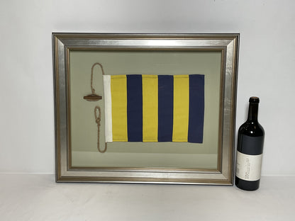 Framed International Code of Signals Golf (G) Linen Flag