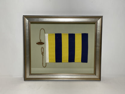 Framed International Code of Signals Golf (G) Linen Flag