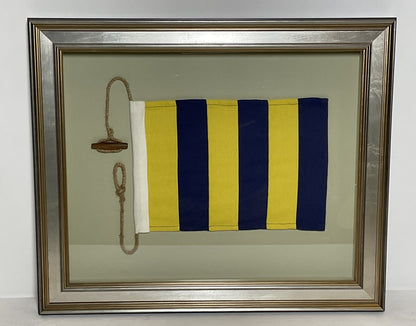 Framed International Code of Signals Golf (G) Linen Flag