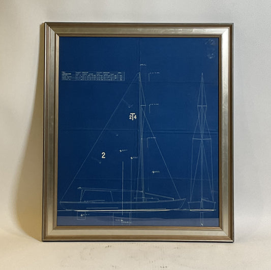 Yacht Blueprint Of A Sailing Yacht