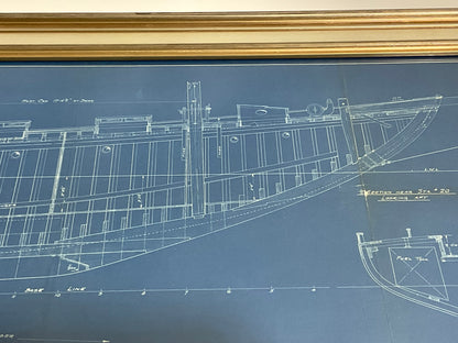 Yacht Blueprint of an Auxiliary Schooner Yacht.