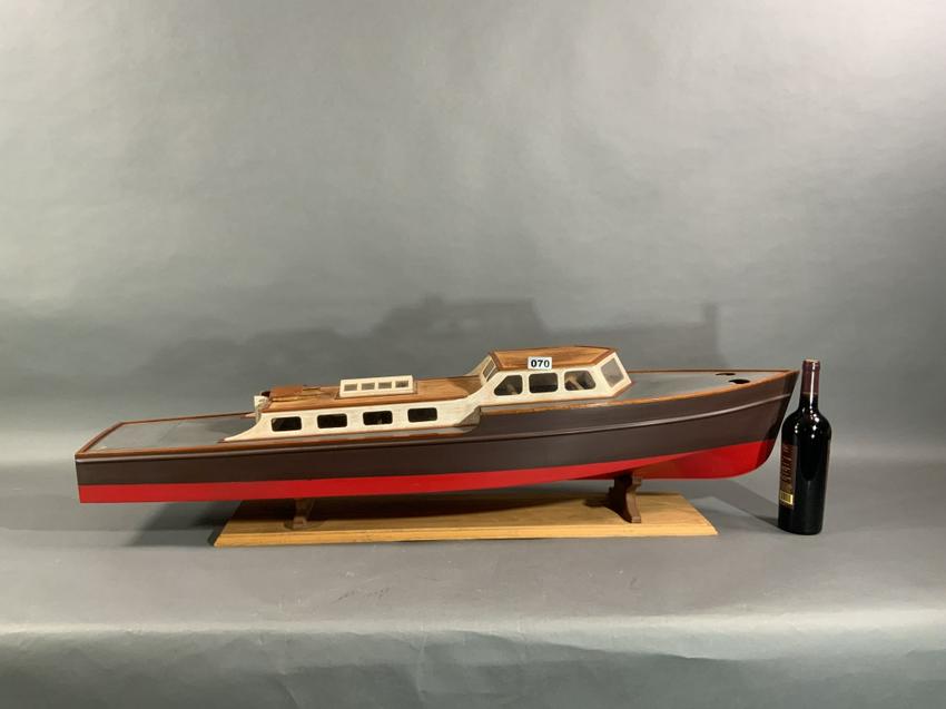 Yacht Model Built Plank on Frame - Lannan Gallery