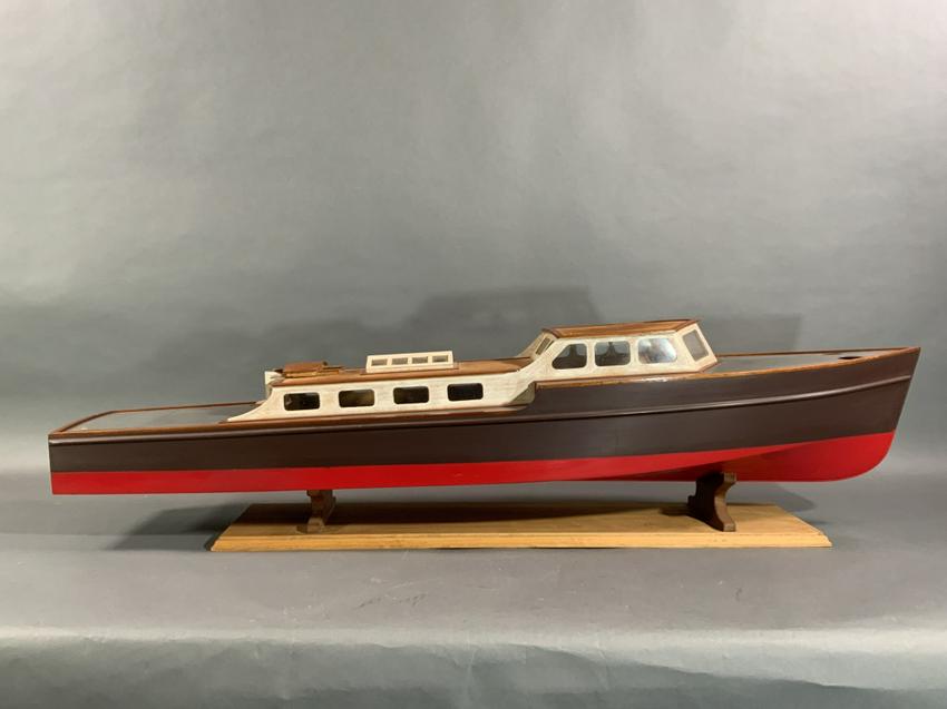 Yacht Model Built Plank on Frame - Lannan Gallery