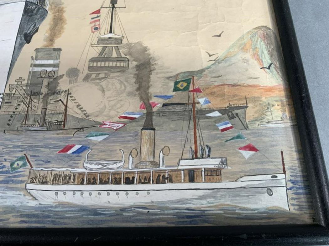 Steamship Painting Of SS Southern Cross - Lannan Gallery