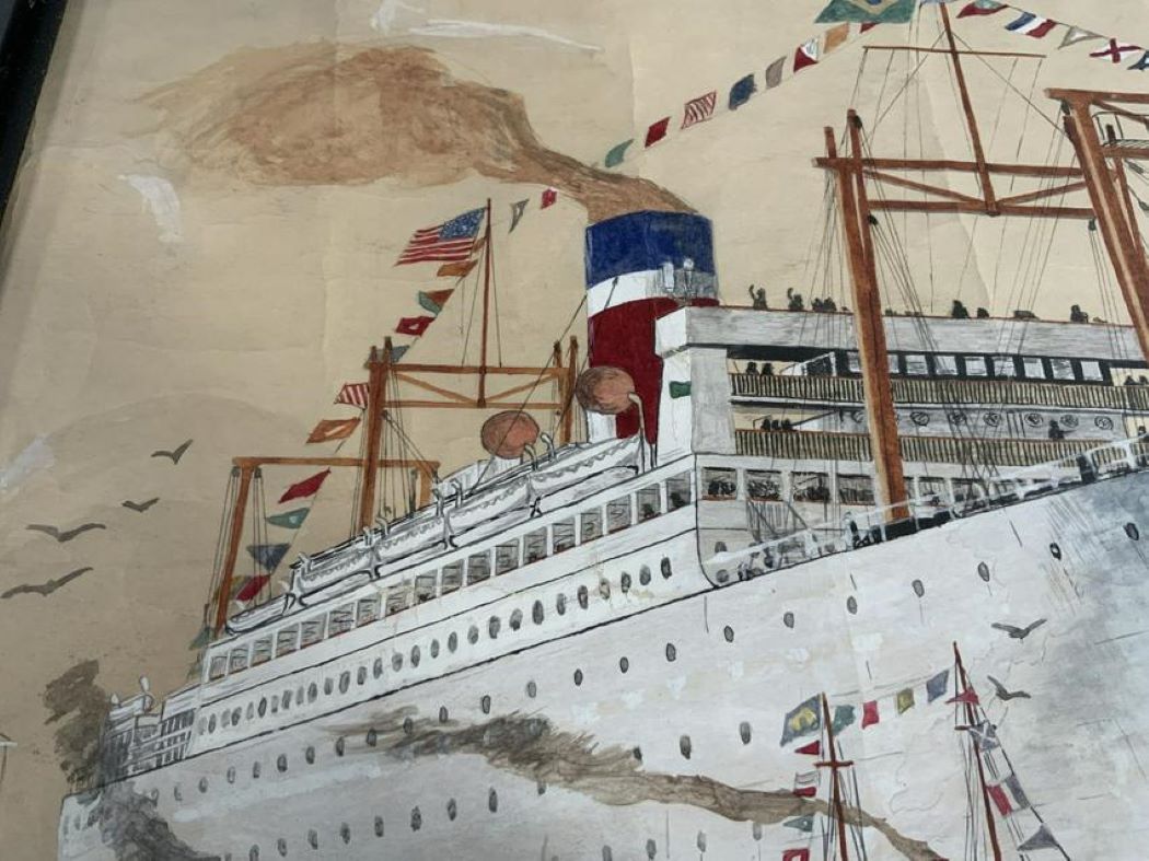 Steamship Painting Of SS Southern Cross - Lannan Gallery