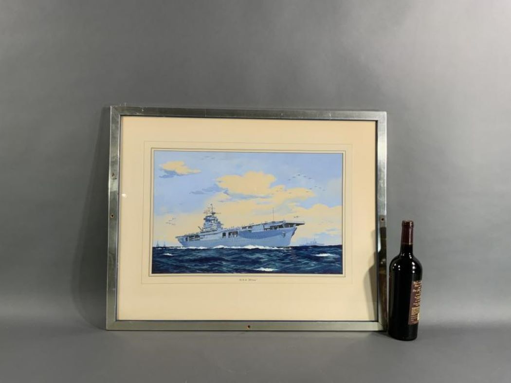 Worden Wood Painting Of USS WASP - Lannan Gallery