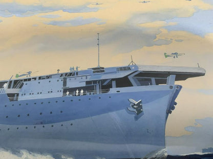 Worden Wood Painting Of USS WASP - Lannan Gallery