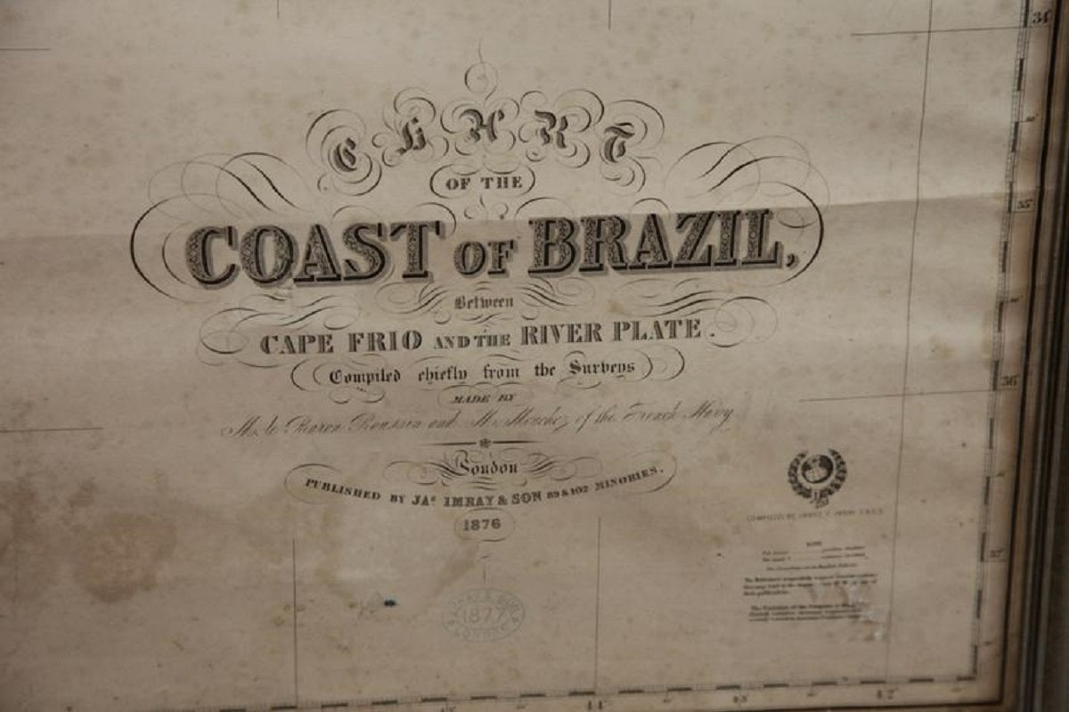 Imray Ocean Chart Of The Coast Of Brazil 1876 - Lannan Gallery