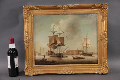 Ships In Harbor By Louis Dodd - Lannan Gallery