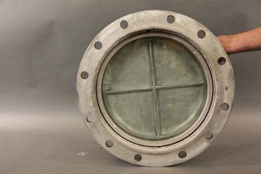 Large Aluminum Ships Porthole With Cover - Lannan Gallery