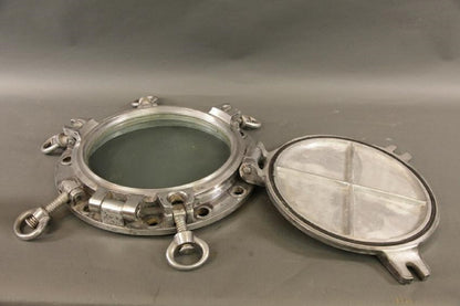 Large Aluminum Ships Porthole With Cover - Lannan Gallery