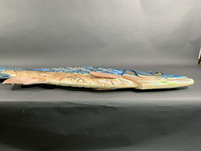 Six Foot Carved Wood Fish - Lannan Gallery