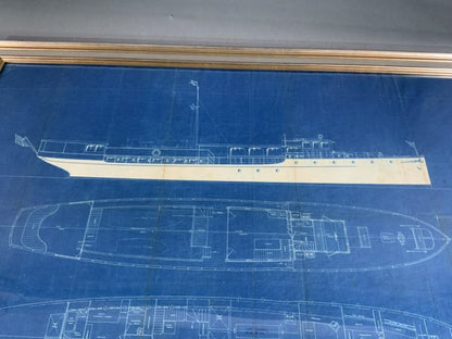 1920's Yacht Blueprint by Lambie and Mabry - Lannan Gallery