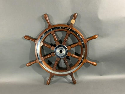 Ship's Wheel With Chrome Trim - Lannan Gallery