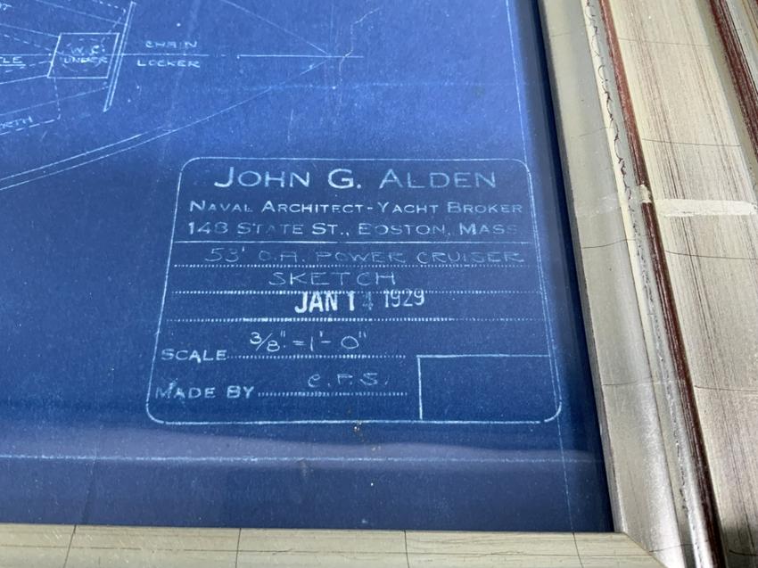 John Alden Blueprint, Jan 14 1929 - Lannan Gallery