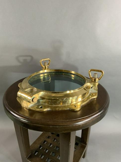 Brass Ship's Porthole Table - Lannan Gallery
