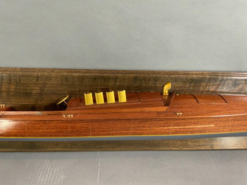 Carved Half Model of Speedboat "Dixie II" - Lannan Gallery