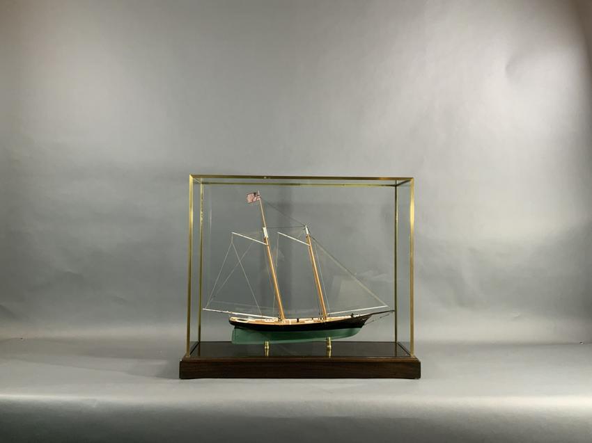 Brass Case Ship Model "America" - Lannan Gallery