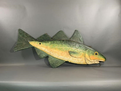 Six Foot Carved Fish From England - Lannan Gallery