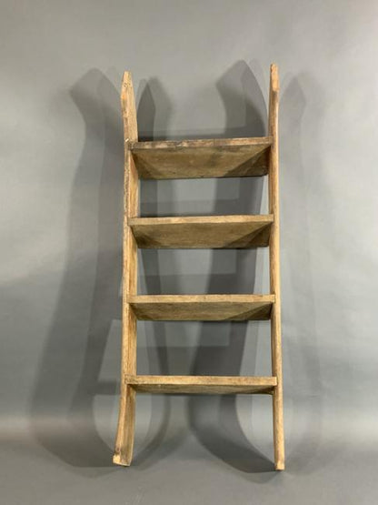 Four Step Wood Ships Deck Ladder - Lannan Gallery