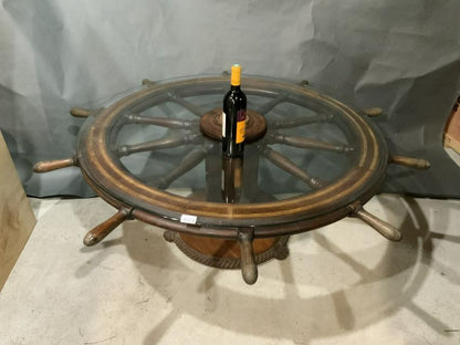 Ship's Wheel Table - Lannan Gallery