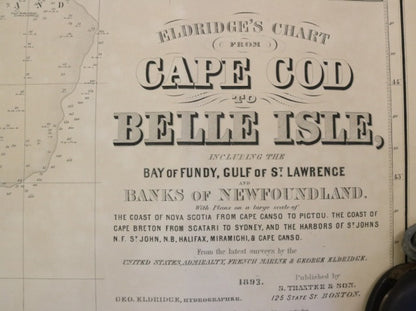Original Eldridge Linen-Backed Canada Chart c.1893 - Lannan Gallery
