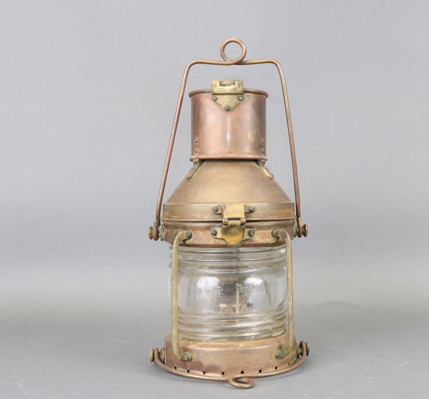 Copper Anchor Lantern, mid century - Lannan Gallery