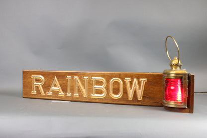 Mahogany Nameboard Rainbow - Lannan Gallery