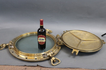 Solid Brass Ship's Porthole - Lannan Gallery