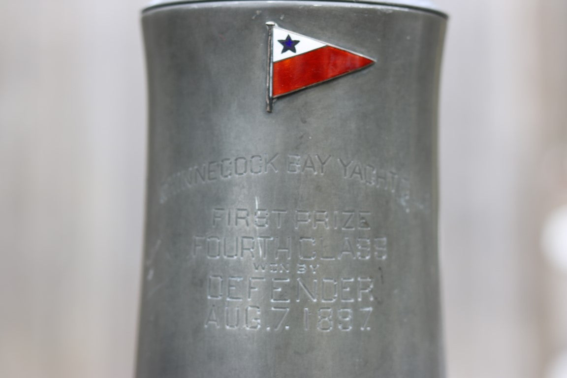 Pewter Trophy Cup from Shinnecock Bay Yacht Club - Lannan Gallery