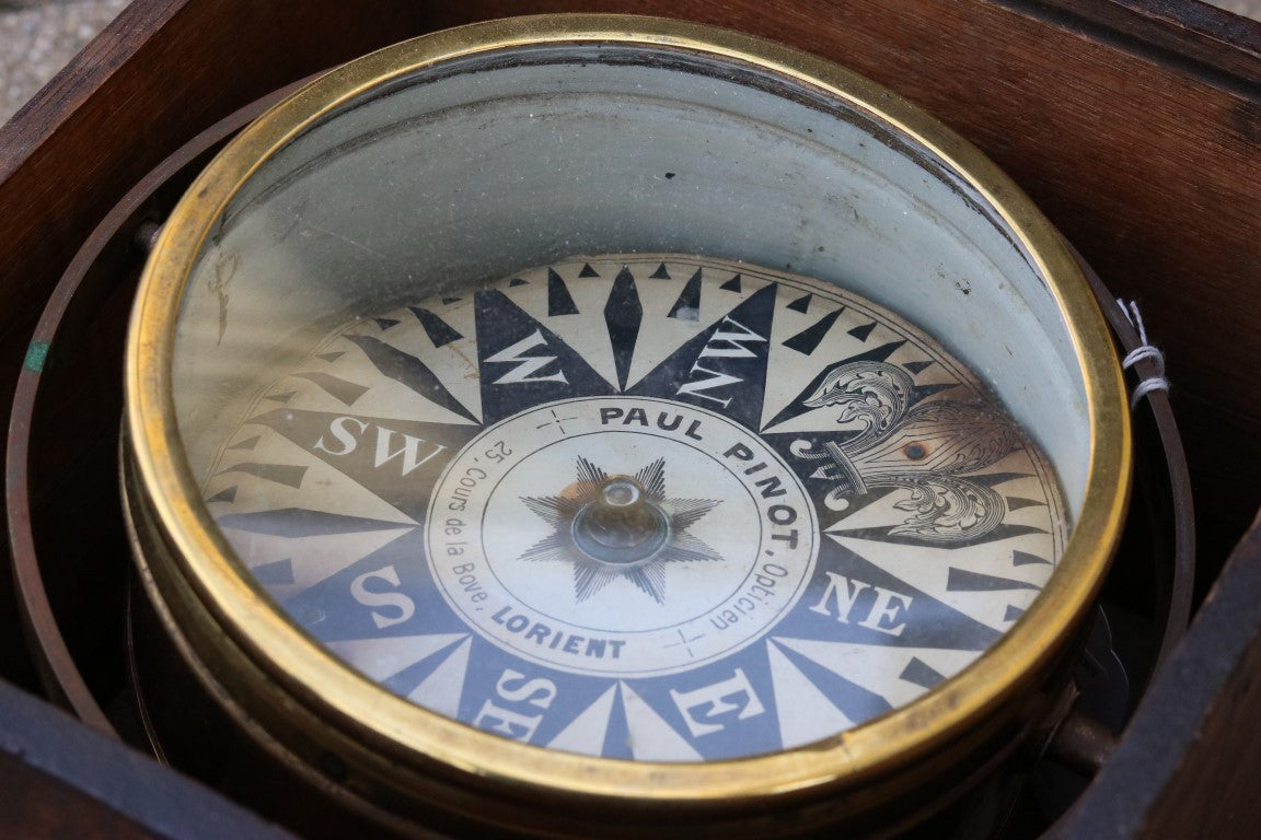 19th-Century Boxed Compass - Lannan Gallery