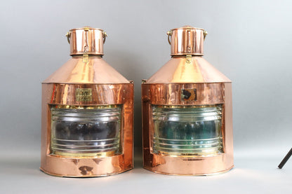 Solid Copper Port & Starboard Lanterns by Meteorite - Lannan Gallery