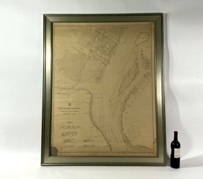 1914 Maritime Chart Of New York Harbor - Lannan Gallery