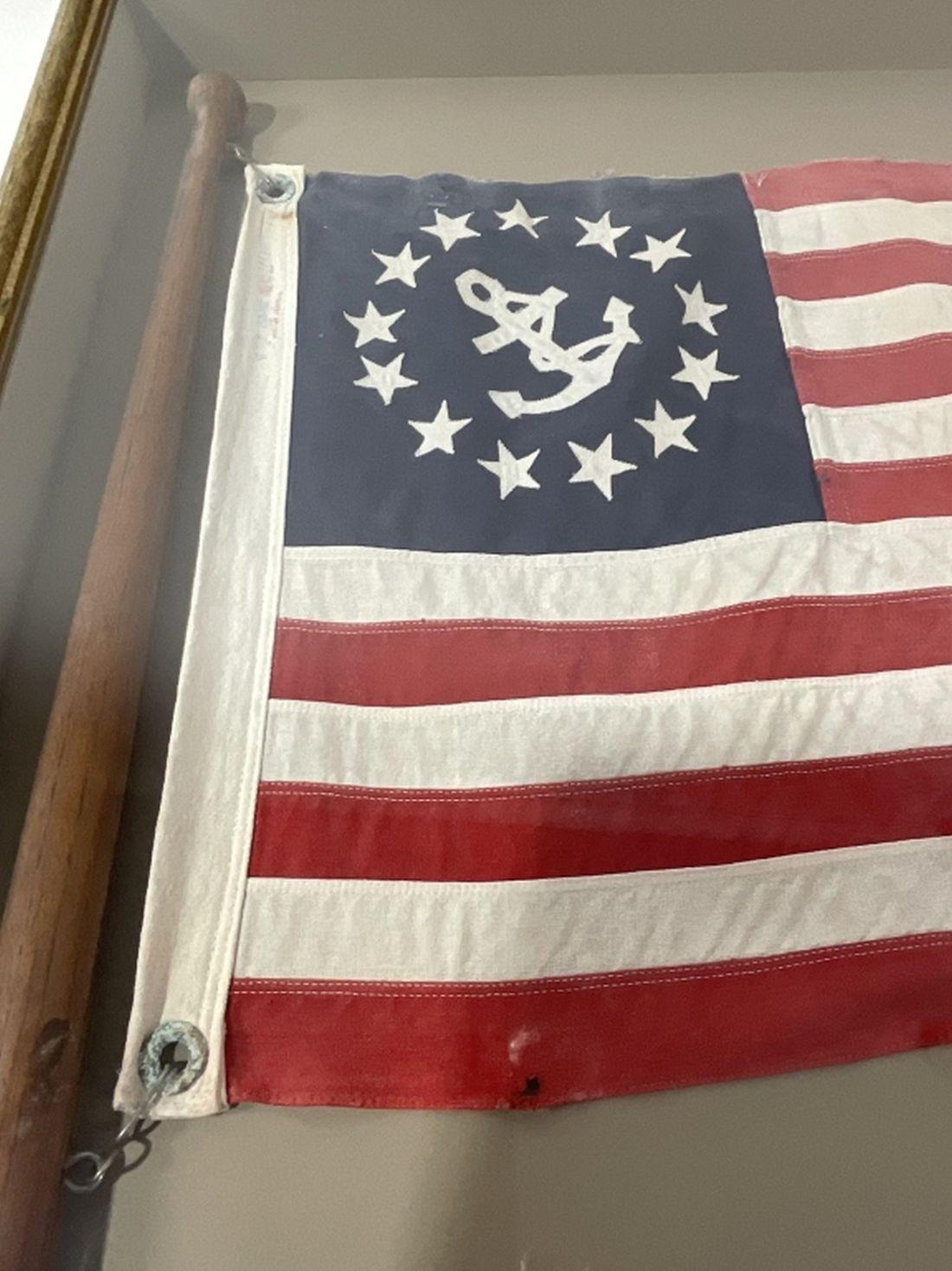 Yacht Ensign Flag In Shadow Box Frame - Lannan Gallery