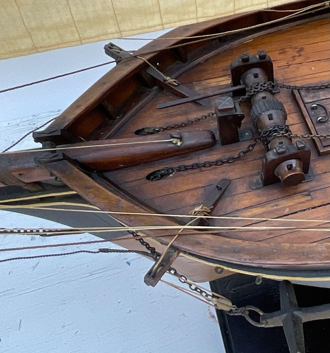 Ship Model Of A Topsail Schooner 8Ft. - Lannan Gallery