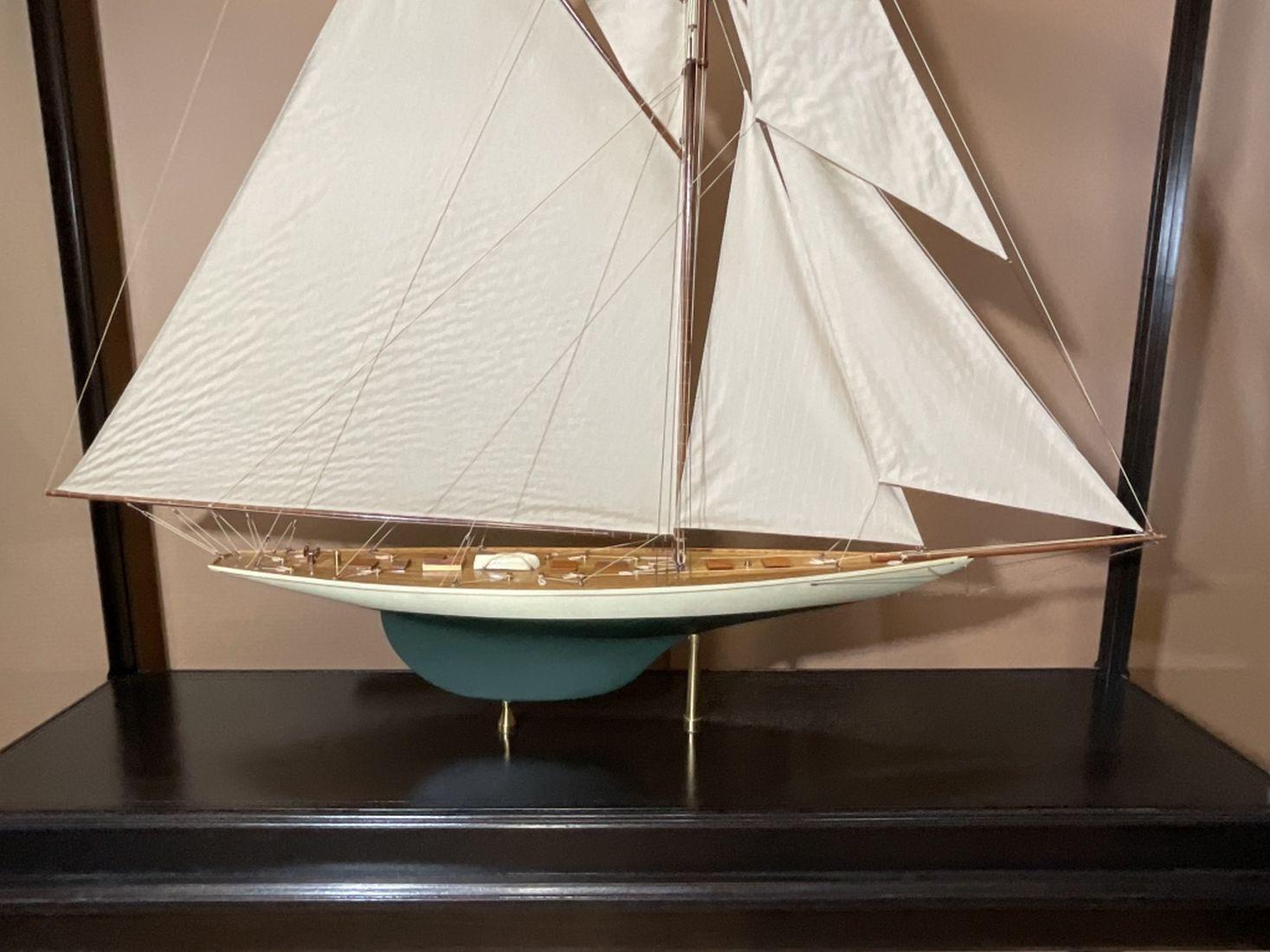 Large Cased Model Of America's Cup Yacht Defender - Lannan Gallery