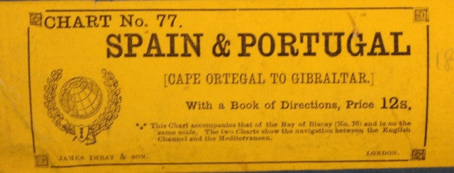 Original Imray & Son Spain & Portugal Chart, 1883 - Lannan Gallery