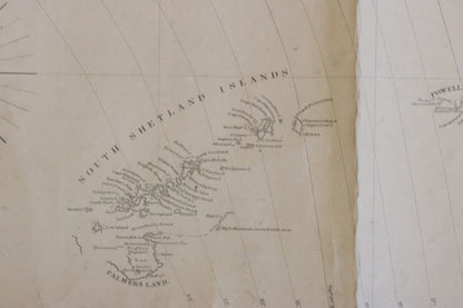 Original Chart of the South Atlantic Ocean, 1864 - Lannan Gallery