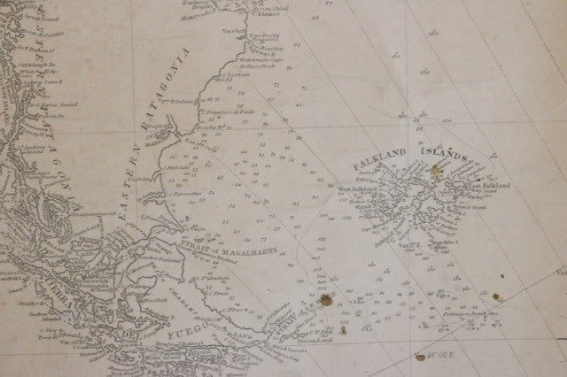 Original Chart of the South Atlantic Ocean, 1864 - Lannan Gallery