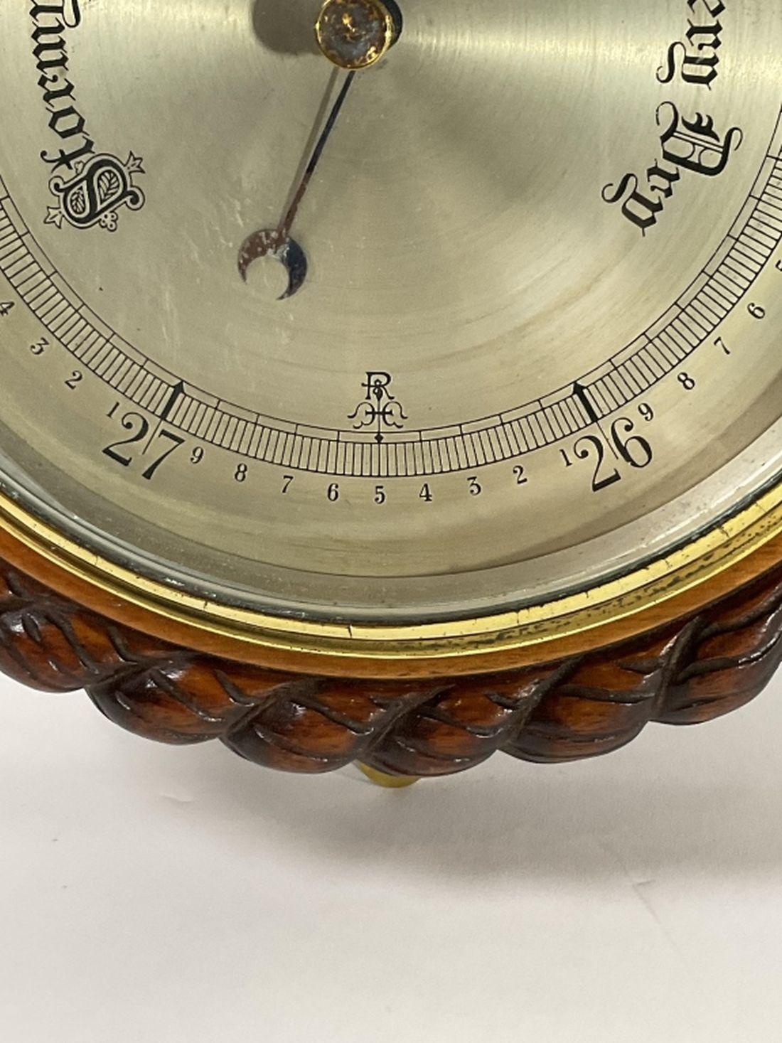 Nautical Barometer with Rope Carved Trim - Lannan Gallery
