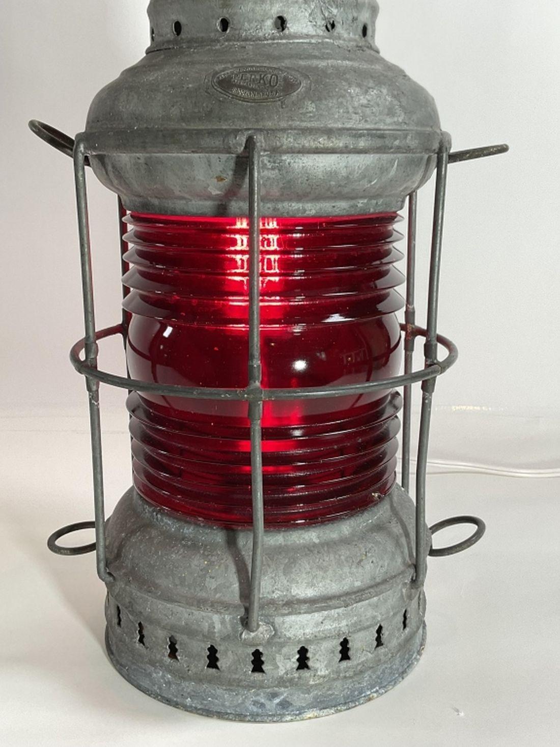 Ships Lantern with Ruby Lens by Perko - Lannan Gallery