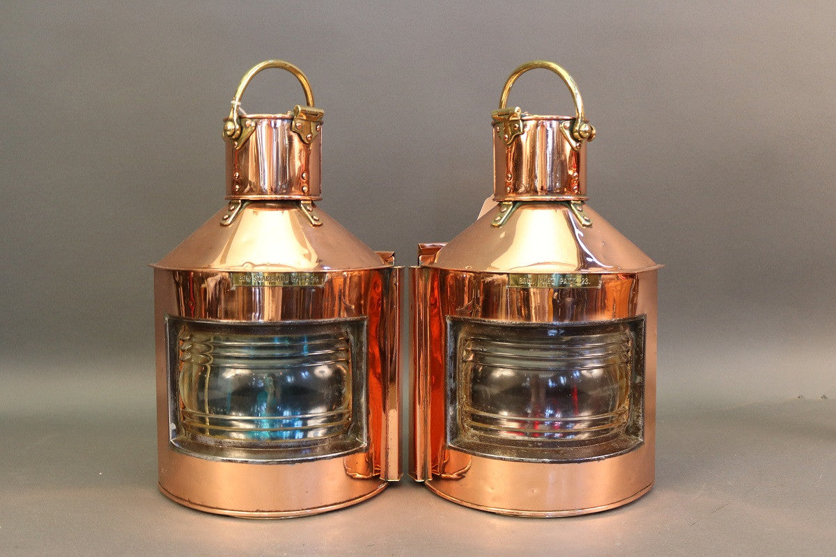 Pair of Copper Bow Lights - Lannan Gallery
