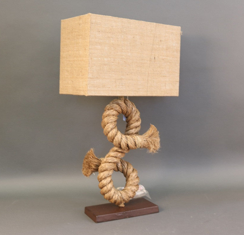Authentic Rope Table Lamp - Lannan Gallery