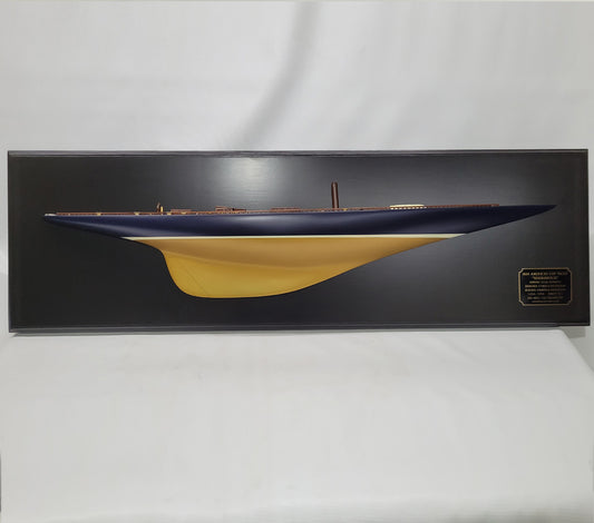 4- Foot Half Model of the J Class Yacht Endeavor - Gold - Lannan Gallery