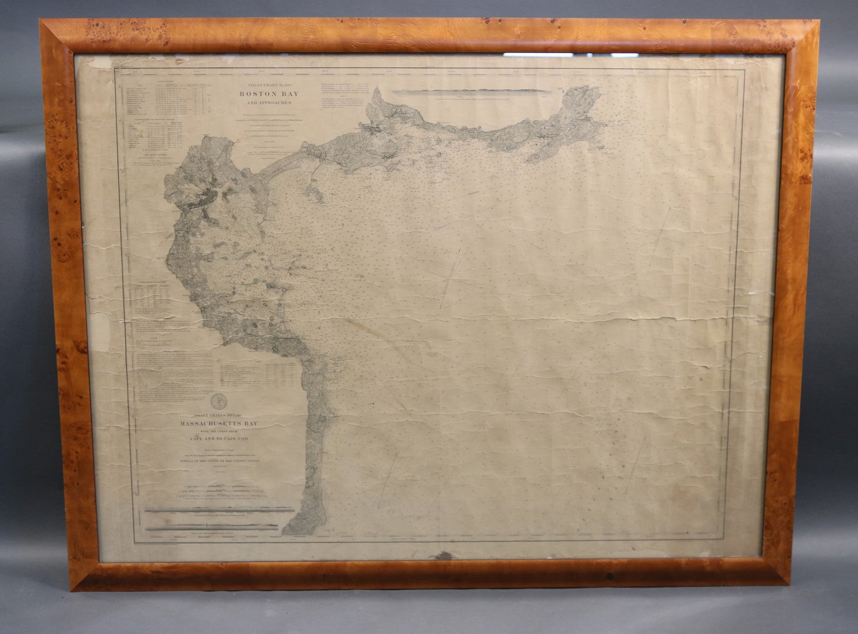 Original Boston Bay and Massachusetts Bay Chart - Lannan Gallery