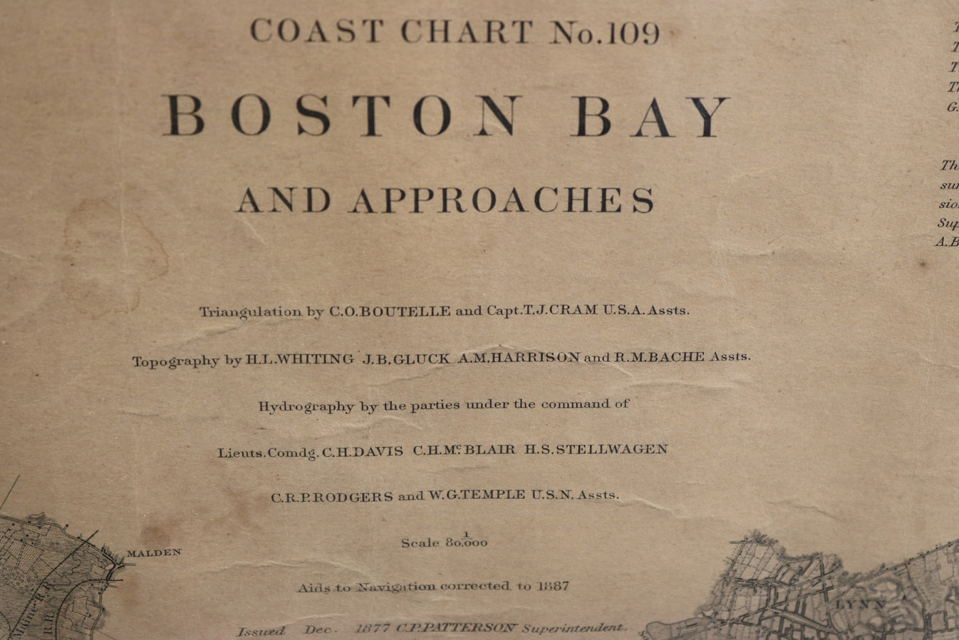 Original Boston Bay and Massachusetts Bay Chart – Lannan Gallery