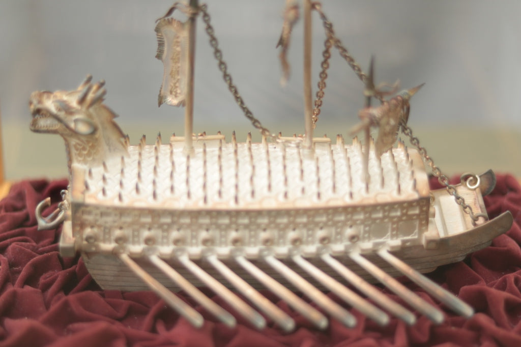 Cased model of an Asian Warship - Lannan Gallery