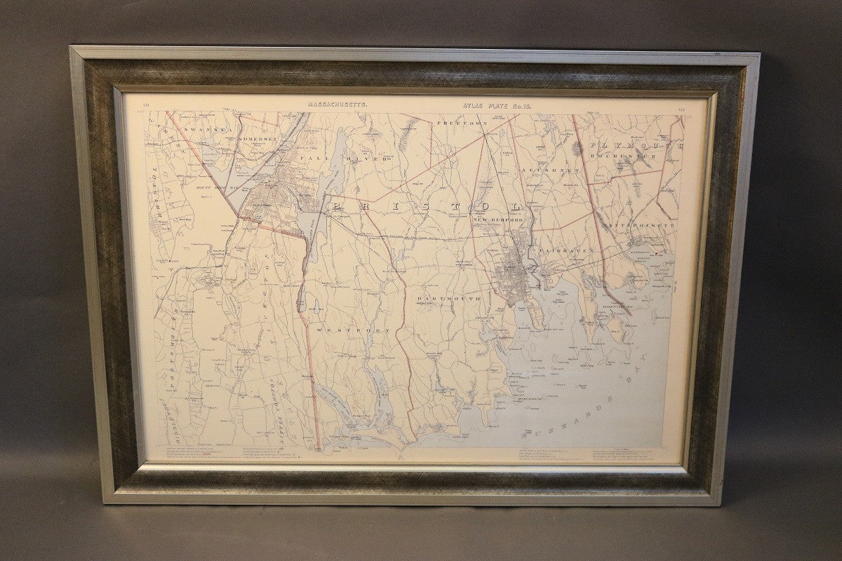 Copy of Walkers Map of Bristol County, Massachusetts - Lannan Gallery