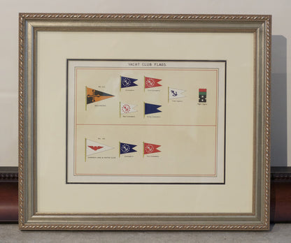 Framed Original Page of Yacht Clubs from Lloyd's Register, c. 1938 - Lannan Gallery