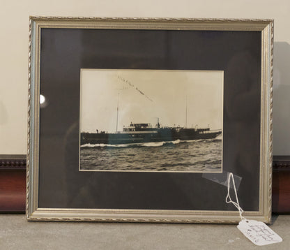 Original Antique Photograph of a Steam Yacht - Lannan Gallery